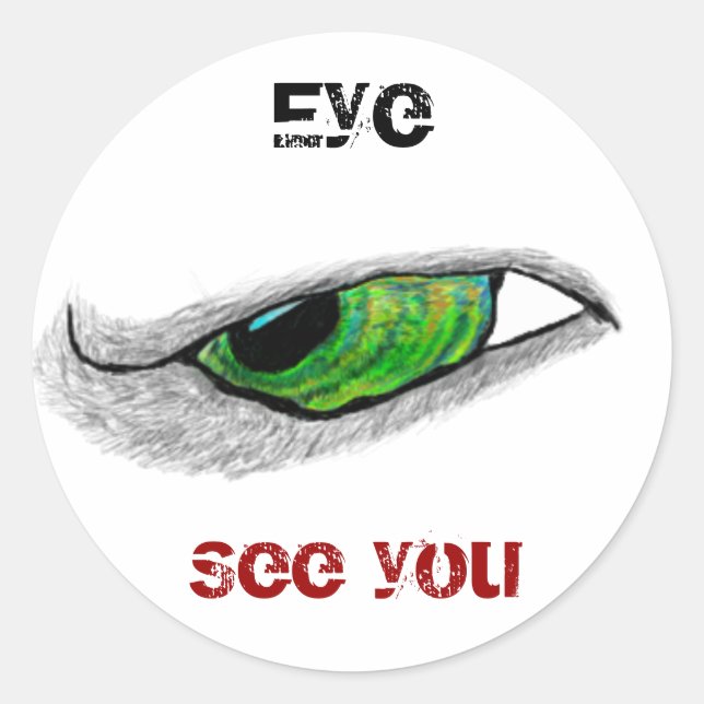Eye, See you Classic Round Sticker (Front)