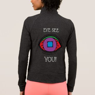 Colorful Eye Print Fun Jacket