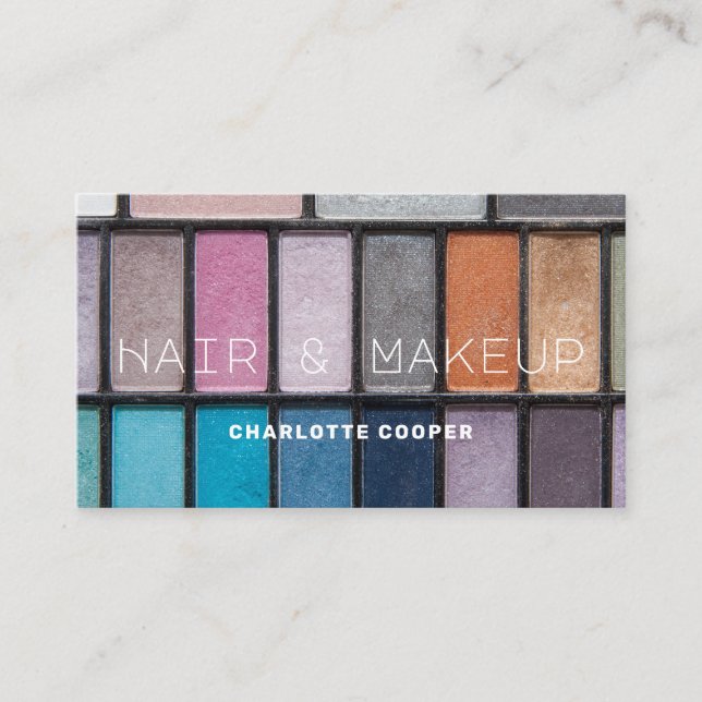 Eye Shadow Hair Makeup Business Card (Front)