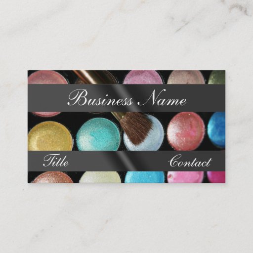 Customizable Eye Shadow Palete Make Up Artist Business Card Template