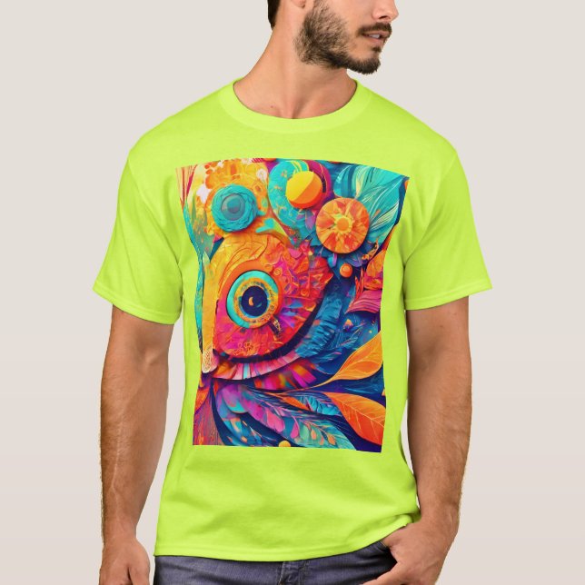 Eye-Shaped Leaf Close-Up T-Shirt (Front)