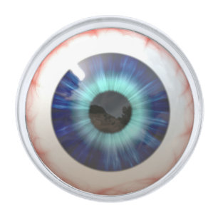 Eye Silver Finish Lapel Pin