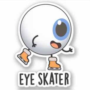 Eye Skater Funny Ice Skating Pun Sticker