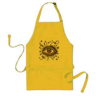 Eye Stars Moon Celestial Nouveau Adult Apron