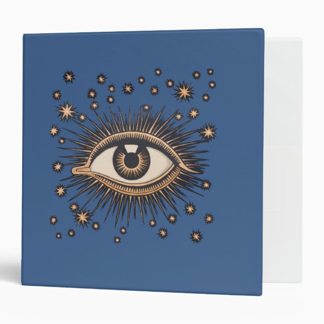 Eye Stars Moon Celestial Nouveau Binder (Front/Inside)