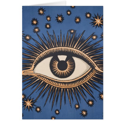 Eye Stars Moon Celestial Nouveau Cards (Front)