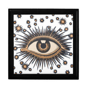 Eye Stars Moon Celestial Nouveau Jewelry Box