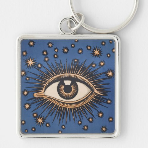 Eye Stars Moon Celestial Nouveau Keychain