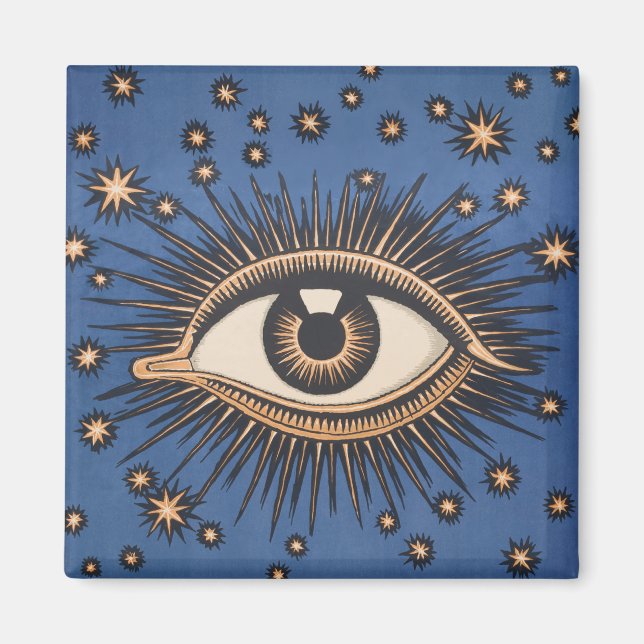 Eye Stars Moon Celestial Nouveau Magnet (Front)