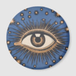 Eye Stars Moon Celestial Nouveau Magnet<br><div class="desc">Art Nouveau Magic Eye and Stars - an illustration of an eye. People in the early 1900s were into the zodiac and astrology, and this image of an eye surrounded by stars is from the time of mystics and romance. Created for a 1911 poster for an advertisement for a medical...</div>