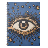 Eye Stars Moon Celestial Nouveau Notebook