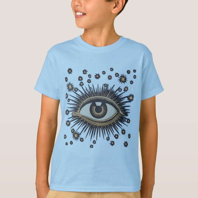 Eye Stars Moon Celestial Nouveau T-Shirt (Front)