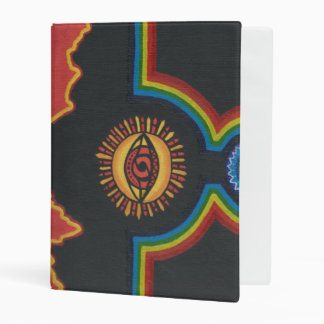 eye sun and rainbow binder