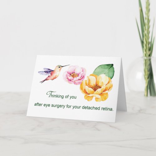 Eye Surgery Detached Retina Thinking of You Flower Card