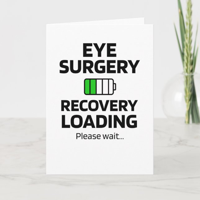 Eye Surgery Recovery Gifts Glaucoma Cataract LASIK Card (Front)