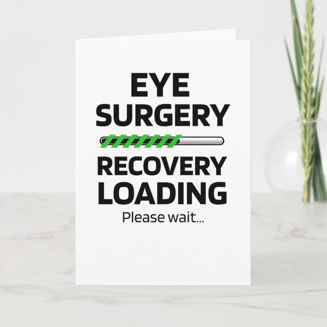 Eye Surgery Recovery Gifts Glaucoma Cataract LASIK Card (Front)