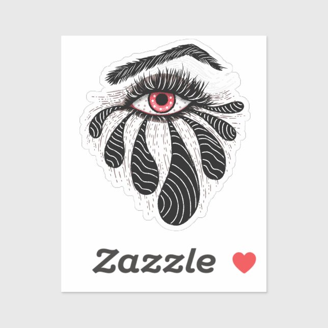 Eye Tattoo Gothic Art Sticker (Sheet)