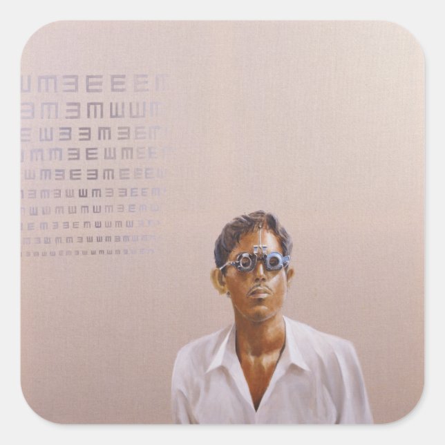 Eye Test 3 Medinipur India Square Sticker (Front)