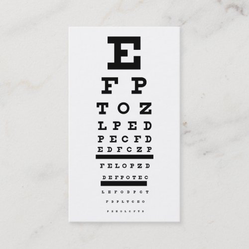 eye test business card