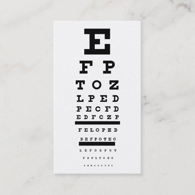 eye test business card (Front)