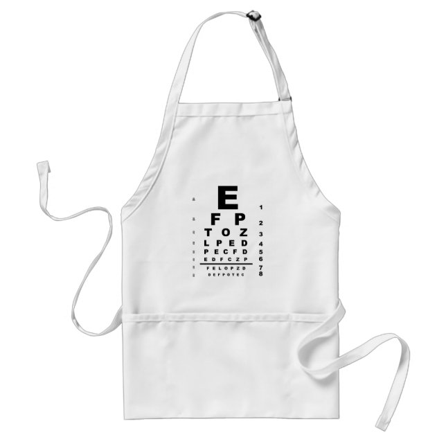 Eye Test Chart Adult Apron (Front)