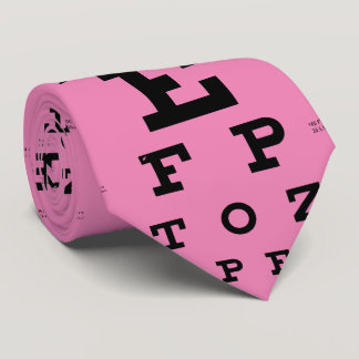Eye Test chart Breast Cancer Awareness Tie