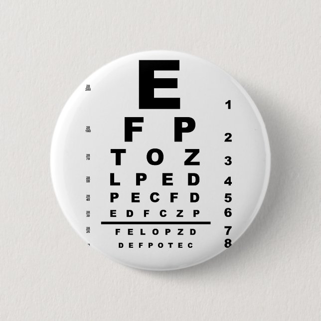 Eye Test Chart Button (Front)