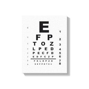 Eye Test Chart Canvas Print