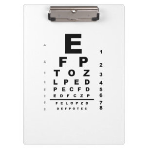 Eye Test Chart Clipboard