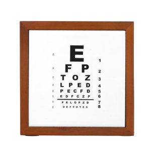 Eye Test Chart Desk Organizer