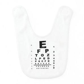 Eye Test Chart Exam Baby Bib
