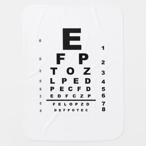 Eye Test Chart Exam Baby Blanket