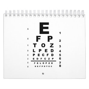 Eye Test Chart Exam Calendar