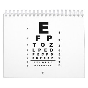 Eye Test Chart Exam Calendar