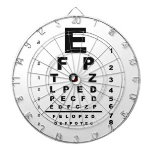 Eye Test Chart Exam Dart Board