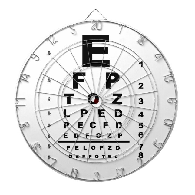 Eye Test Chart Exam Dart Board (Front)