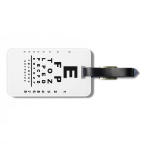 Eye Test Chart Exam Luggage Tag