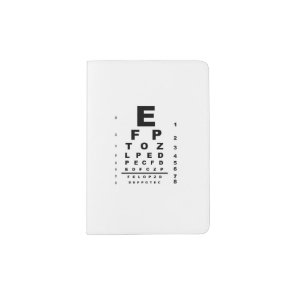 Eye Test Chart Exam Passport Holder
