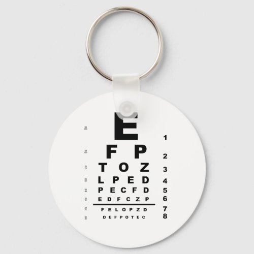 Eye Test Chart Keychain