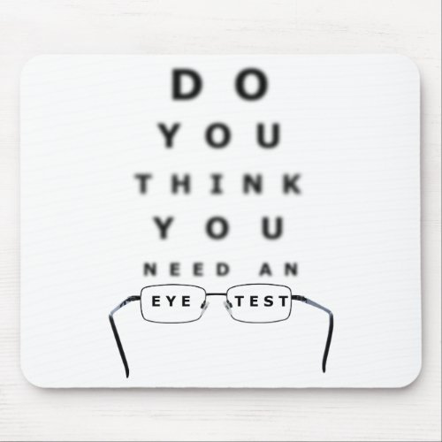 Eye Test Chart Mouse Pad
