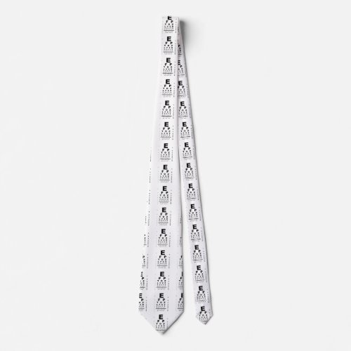 Eye Test Chart Neck Tie