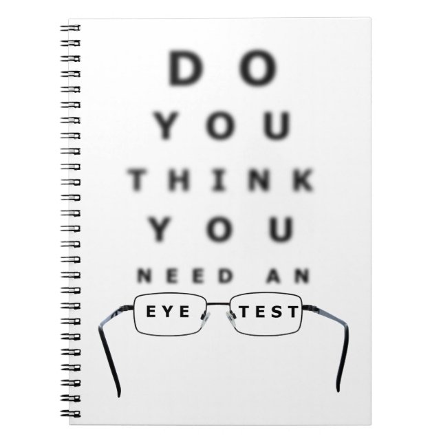 Eye Test Chart Notebook (Front)