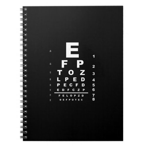 Eye Test Chart Notebook