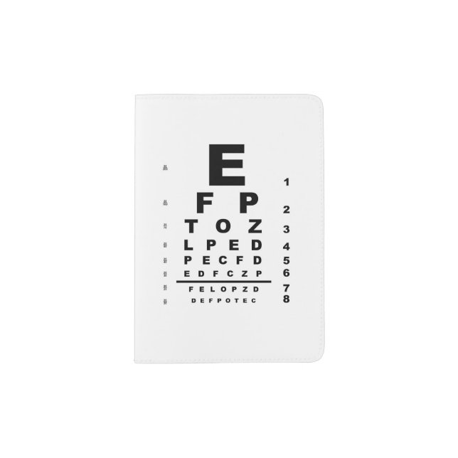 Eye Test Chart Passport Holder (Front)