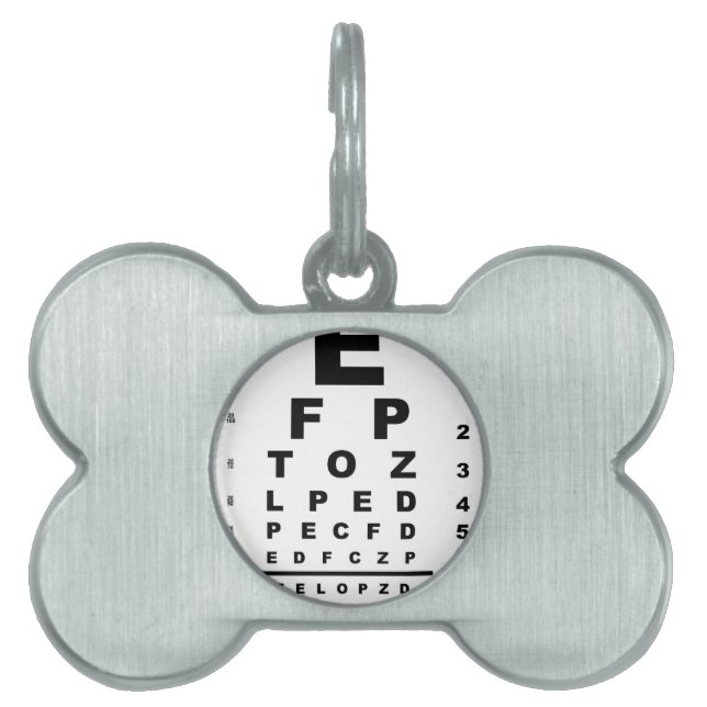 Eye Test Chart Pet ID Tag (Front)