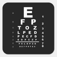 Eye Test Chart Sticker