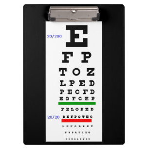 Eye Testing Chart Clipboard