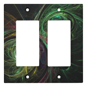Eye to Eye Abstract Art Double Rocker Light Switch Cover