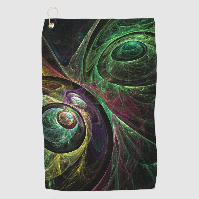 Eye to Eye Abstract Art Golf Towel (Front)