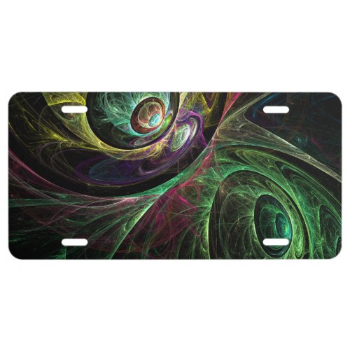 Eye to Eye Abstract Art License Plate